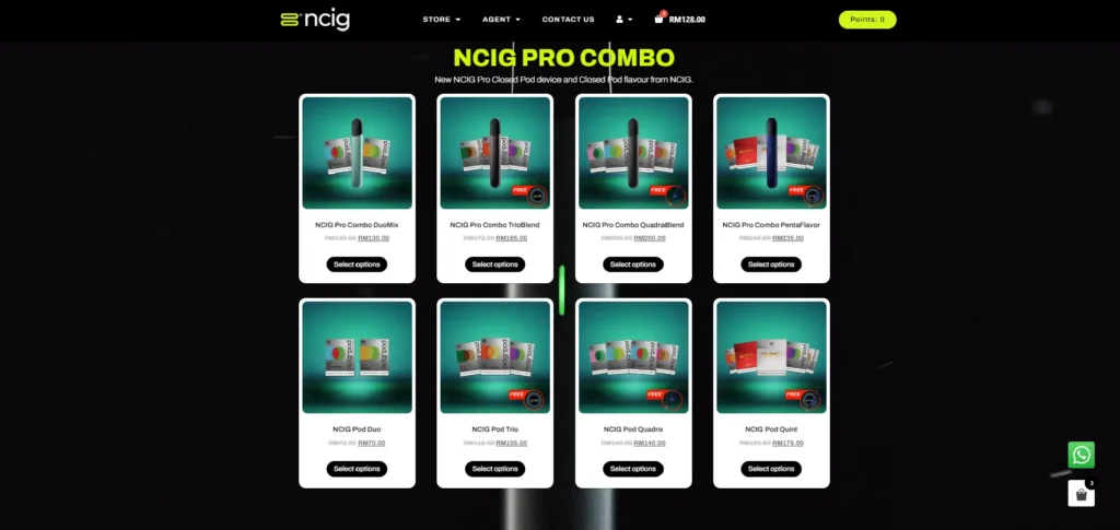 NCIG Pro Website Products Page